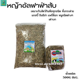 ภาพหน้าปกสินค้าหญ้าอัลฟาฟ่าแบบสับ อาหารกระต่าย แก้สบี้ ชินชิล่า (450 g.)(1 kg.) ที่เกี่ยวข้อง