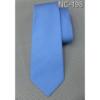 เน็คไทล์ผ้าไหมยกดอก สีฟ้า รหัส NC-198