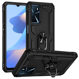 เคสโทรศัพท์มือถือ PC TPU แบบแข็ง กันกระแทก พร้อมแหวนขาตั้ง สําหรับ OPPO A16 A16S A15 A15S A35 A76 A96 A36 4G