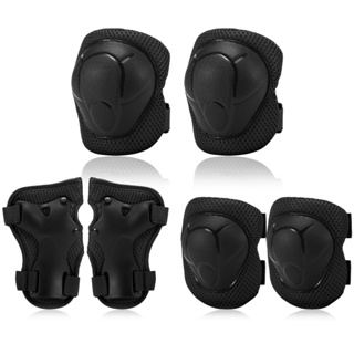 Kids Knee Pads Set 6 in 1 Protective Gear Kit Knee Elbow Pads with Wrist Guards Children Safety Protection Pads for Roll