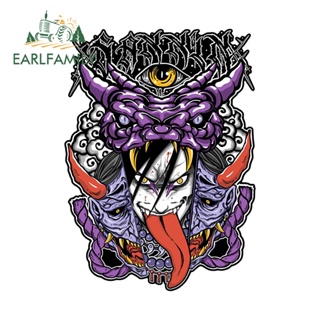 Earlfamily สติกเกอร์ ลายการ์ตูนนารูโตะ Orochimaru Hannya Mask Snake ขนาด 13 ซม. x 9.5 ซม. สําหรับติดตกแต่งหน้าต่างรถยนต์