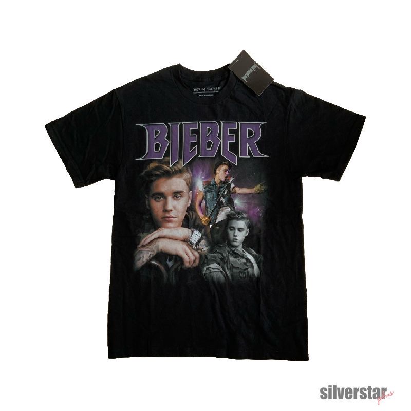 เสื้อยืดพิมพ์ลาย-เสื้อวงลิขสิทธิ์แท้-justin-bieber-jb-homage-ร้าน-silverstarplus