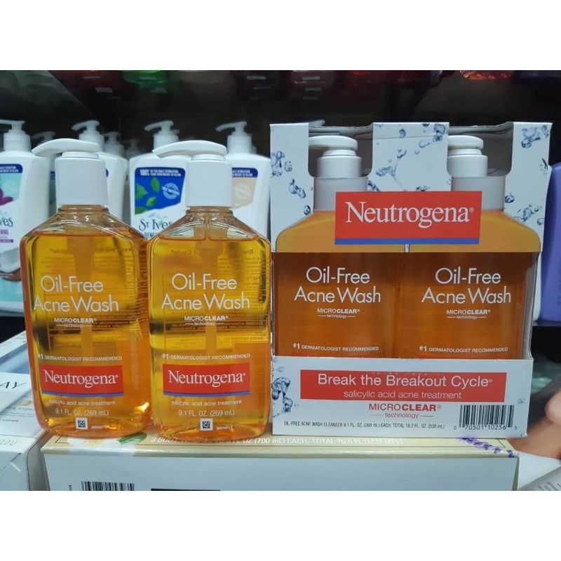 neutrogena-oil-free-acne-face-wash-269ml-set2ชิ้น