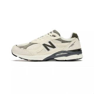 100% authentic รองเท้าวิ่งNew Balance 990 v3 “Teddy Made” beige sports shoes male