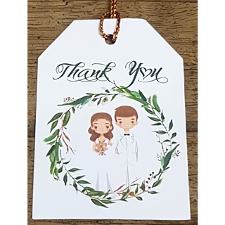 ป้ายTag Thank you ขนาด4*6cmพร้อมส่ง