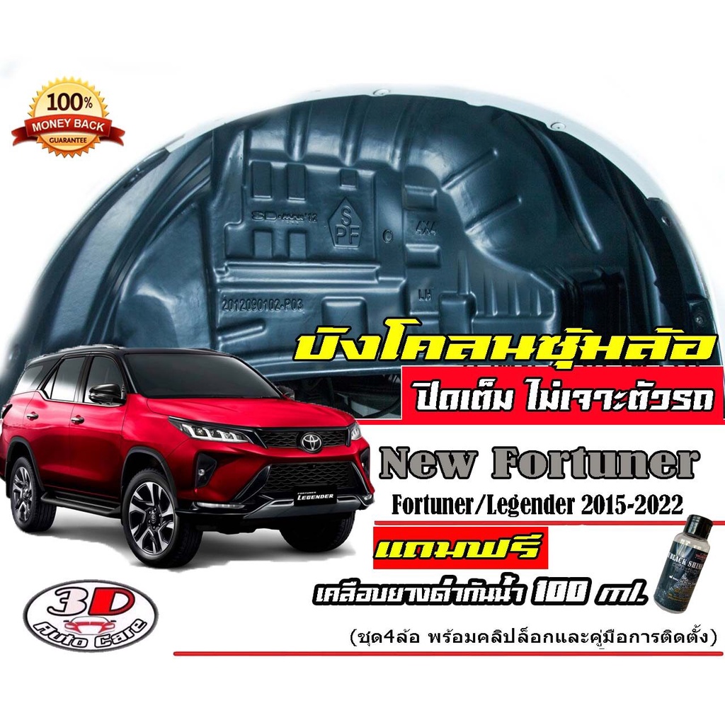 กันโคลน-ปิดเต็มแบบคลิ๊ปล็อค-ไม่ต้องเจาะตัวถัง-ตรงรุ่น-toyota-all-new-fortuner-car-fender-t1