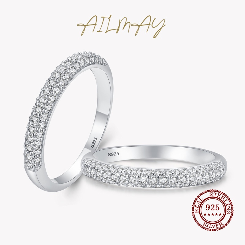 ailmay-ใหม่-แหวนเงินแท้-925-หรูหรา-เครื่องประดับแฟชั่น-สําหรับผู้หญิง-งานแต่งงาน