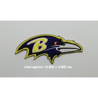 ตัวรีดติดเสื้อ Americasn football Baltimore Ravens ตกแต่งเสื้อผ้า แจ๊คเก็ต Embroidered Iron on Patch  DIY