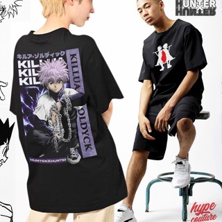 ระบายอากาศได้ เสือยืดผู้ชาย - อะนิเมะ -- HUNTERXHUNTER© -- เสื้อยืดขนาดใหญ่สตรีทแวร์อินเทรนด์แฟชั่น KILLUA ออกแบบ_05
