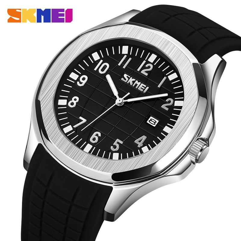 skmei-นาฬิกาข้อมือควอตซ์แฟชั่น-สายซิลิโคน-กันน้ํา-หรูหรา-เรียบง่าย-สําหรับบุรุษ