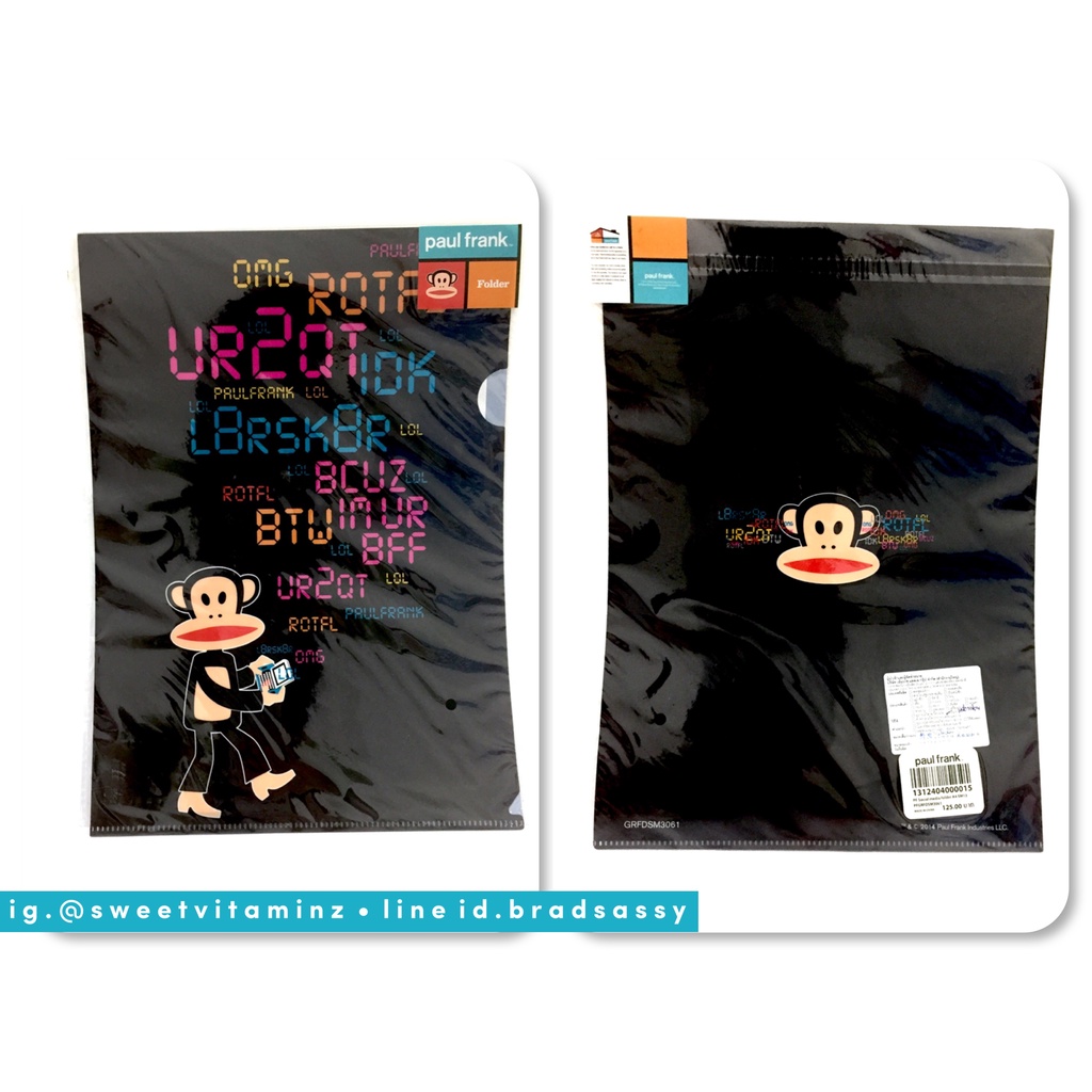 แฟ้มเก็บเอกสารน่ารักๆ-จาก-paul-frank-สินค้าใหม่-ของแท้-100-จาก-shop-paul-frank-คะ