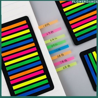 Super-Thin Creative โปร่งใสเรืองแสง Planner สติกเกอร์การจำแนกดัชนีสติกเกอร์ Bookmarker Memo Pad Sticky Note Mark Strips Flowerdance