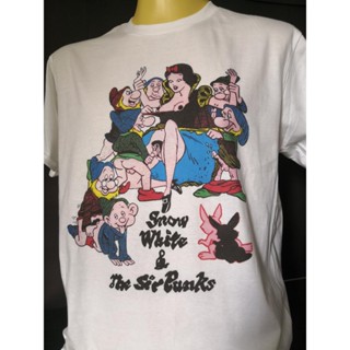 [ปรับแต่งได้]เสื้อวงนำเข้า Seditionaries Snow White &amp; The Sir Punks Sex Pistols Punk Rock Retro Style Vintage T-shi_57