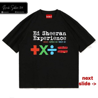 เสื้อยืด พิมพ์ลาย Baju KAOS ED SHEERAN วงดนตรีแร็ป สีดํา ขนาดใหญ่