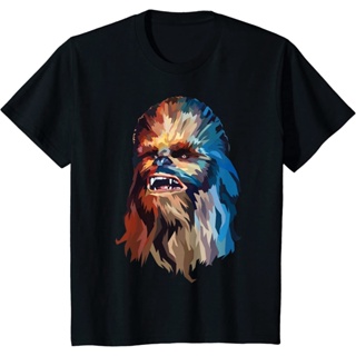 เสื้อยืดสีดำอินเทรนด์เสื้อยืดลําลอง ผ้าฝ้าย พิมพ์ลายกราฟฟิค Star Wars Chewbacca Art แฟชั่นสําหรับผู้ชายS-4XL_01