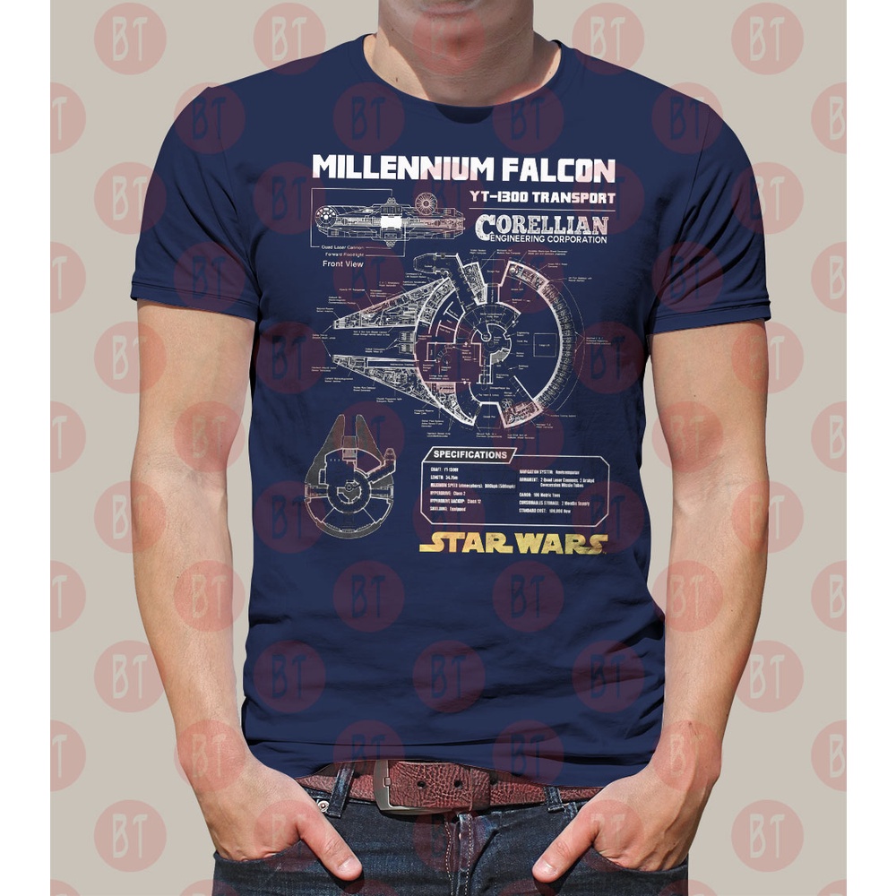 star-wars-millenium-falcon-unisex-gildan-premium-s-to-5xl-t-shirt-01