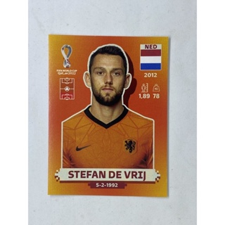 Stefan De Vrij สติ๊กเกอร์สะสม ฟุตบอลโลก world cup 2022 Netherlands ของสะสมทีมฟุตบอล เนเธอร์แลนด์ ฮอลแลนด์