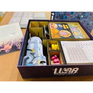 [Laser-cut] Luna Capital Board Game [TH/EN]: Wooden/Acrylic Organizer - กล่องจัดเก็บอุปกรณ์เกมลูน่า แคปปิตอล