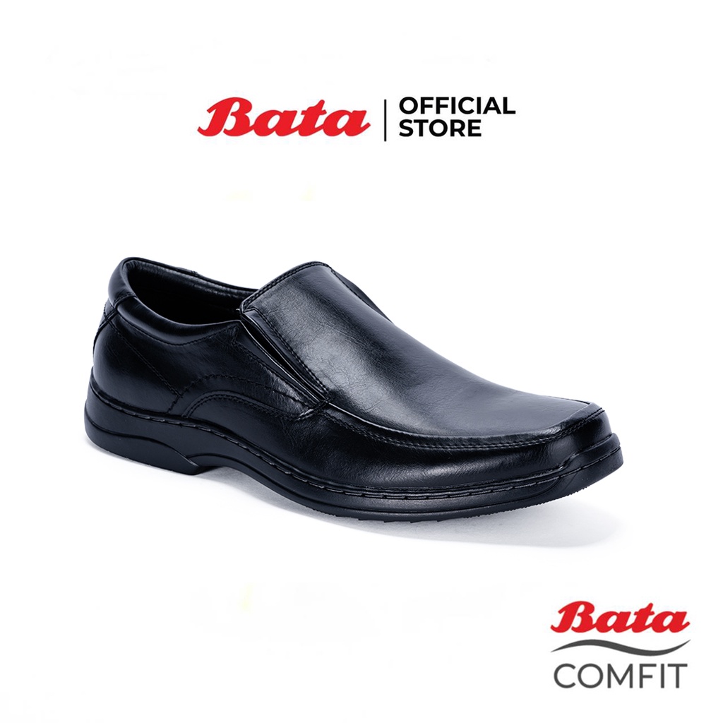 ภาพหน้าปกสินค้าBata Comfit บาจา คอมฟิต รองเท้าคัทชูแบบสวม ใส่ง่าย รองรับน้ำหนักเท้า นิ่มสบาย สำหรับผู้ชาย รุ่น Amber สีดำ 8516315