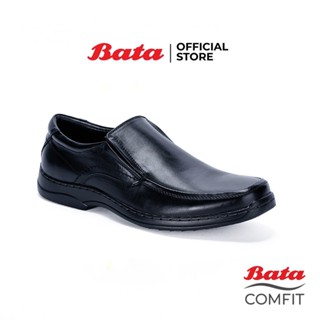 ภาพขนาดย่อของสินค้าBata Comfit บาจา คอมฟิต รองเท้าคัทชูแบบสวม ใส่ง่าย รองรับน้ำหนักเท้า นิ่มสบาย สำหรับผู้ชาย รุ่น Amber สีดำ 8516315