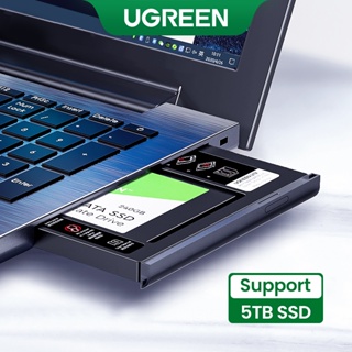 UGREEN เคสถาดฮาร์ดไดรฟ์ SATA แบบสากล 3.0 ขนาด 9.5 มม. สําหรับการ์ด HDD หรือ SSD ขนาด 2.5 นิ้ว สำหรับแล็ปท็อป Dvd - Rom Optical Bay