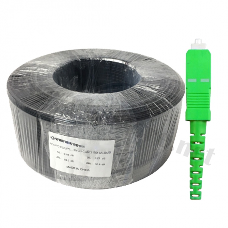 สายไฟเบอร์ออฟติกสำเร็จรูป พร้อมเข้าหัว SC/APC แบบมีสลิง FIBER OPTIC ...