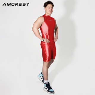 Amoresy Poseidon Series สกินนี่ ยืด ฟิตเนส เสื้อผ้า เท่ ผ้าไหม กีฬา ฟิตเนส วิ่ง เสื้อกั๊ก