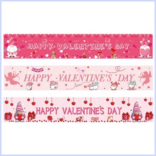 Happy Valentines Day แบนเนอร์ ลายโนม โรแมนติก สําหรับตกแต่งพื้นหลัง ถ่ายภาพ วันวาเลนไทน์