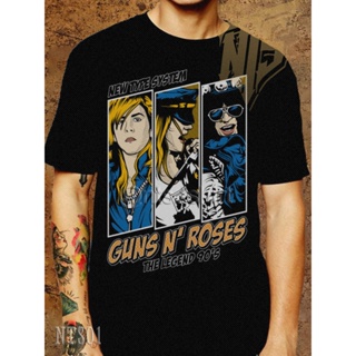 🌟​พร้อมส่ง​🌟 GNR GUN N ROSES เสื้อยืด เสื้อวง สกรีนลายอย่างดี ผ้าหนานุ่ม ไม่หดไม่ย้วย มาตราฐาน  แบรนด์ S M L XL XX_23