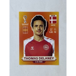 Thomas Delaney สติ๊กเกอร์สะสม ฟุตบอลโลก world cup 2022 Denmark ของสะสมทีมฟุตบอล เดนมาร์ก