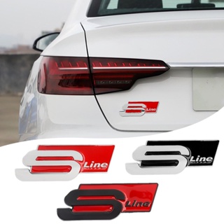 สติกเกอร์โลหะ ลายโลโก้สัญลักษณ์ อุปกรณ์เสริม สําหรับตกแต่งรถยนต์ Audi S Line A3 A4 A5 A6 A7 A8 S3 S4 S5 S6 S7 S8 Q3 Q5 Q7