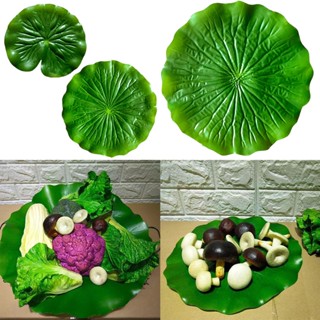 【AG】Leaf Crafts Energetic Non-fading Simulation Lotus Leaf Fine Workmanship Realistic DIY Washable Artificial Lotus Leaves