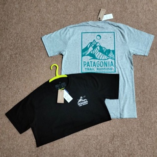 เสื้อยืด พิมพ์ลาย Patagonia Trail Running สีดํา