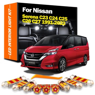 ชุดหลอดไฟ LED ติดภายในรถยนต์ สําหรับ Nissan Serena C23 C24 C25 C26 C27 1991-2017 2018 2019 2020 2021 2022
