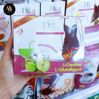 Dek Deu Plus เครื่องดื่มแอปเปิ้ลชนิดผง ตราเด็กดื้อ สูตรสลายไขมันส่วนเกิน 150g (15g×10ซอง)