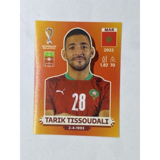 Tarik Tissoudali สติ๊กเกอร์สะสม ฟุตบอลโลก world cup 2022 Morocco ของสะสมทีมฟุตบอล โมร็อกโก โมรอคโค
