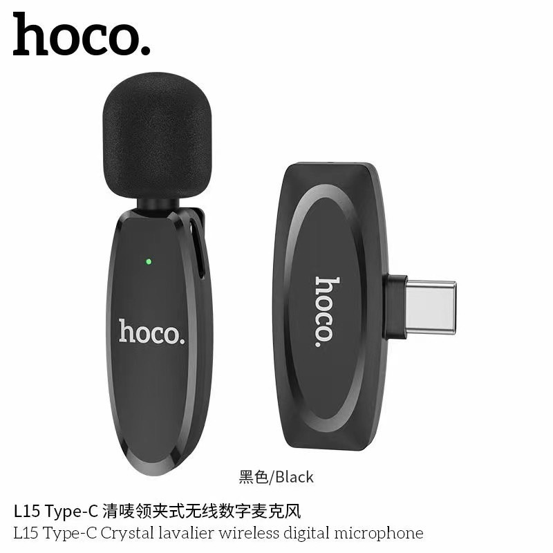 HOCO L15 / HK61 ไมค์ไร้สาย iOS, Type-C ตัดเสียงรบกวน ไมค์คู่ SMR ไมค์ไลฟ์สด ไมค์หนีบปกเสื้อ hc6
