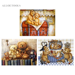 ชุดงานจิตรกรรมเม็ดบีด ทรงเพชรกลม 5D รูปตุ๊กตาหมี โมเสก สําหรับตกแต่งบ้าน DIY [alloetools.th]