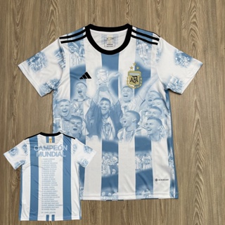 เสื้อบอลทีมชาติ  เสื้อผู้ใหญ่ Argentine 2023 เนื้อผ้าโพลีเอสเตอร์แท้ เกรดแฟนบอล AAA แท้