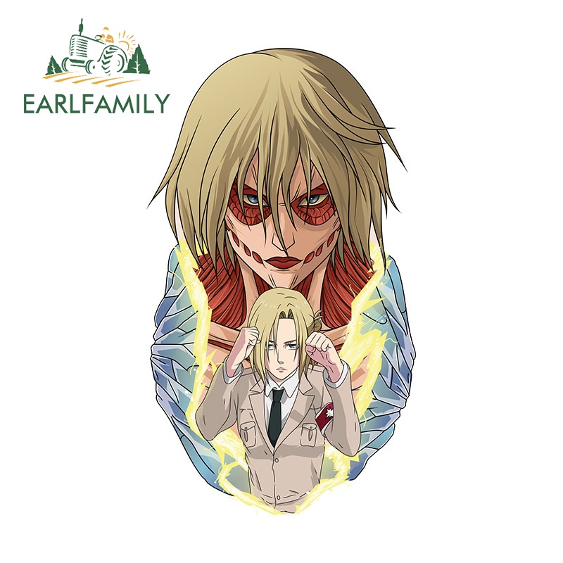 earlfamily-สติกเกอร์ไวนิล-ลายการ์ตูนอนิเมะ-annie-leonhart-13-ซม-x-7-4-ซม-สําหรับติดตกแต่งรถยนต์-รถจักรยานยนต์-แล็ปท็อป