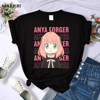 WALKIE Anya Forger - Spy X Family Art T Shirt Female Summer Fashion Tee Clothes Sport Street Harajuku Short Sleeve _05