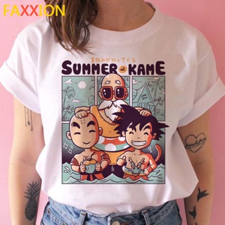 เสื้อยืด พิมพ์ลายการ์ตูน Dragon Ball Z Super Saiyan สไตล์ฮิปฮอป สําหรับผู้หญิง_05