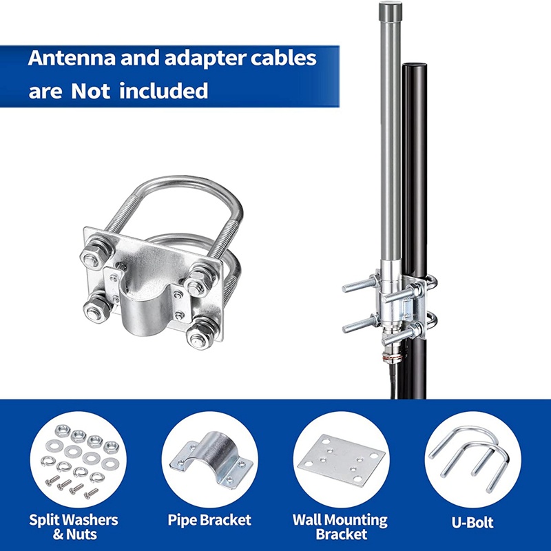 แคลมป์ยึดเสาอากาศ-พร้อมสลัก-u-bolts-กันสนิม-สําหรับเสาอากาศ-lora-ฮีเลียม