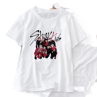 Korean Kpop T Shirt Women Stray Kids Harajuku Fans Tshirt Summer White Fashion T-shirt Straykids Pri_11
