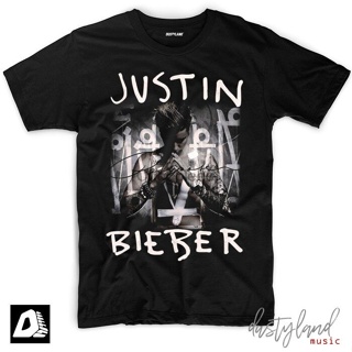 Justin Bieberเสื้อยืดพิมพ์ลาย เสื้อยืดเข้ารูป มูสิก จัสติน บีเบอร์ เอนกประสงค์ เสื้อยืด