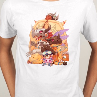 Short Sleeve T-shirt shirt Digimon Adventure Agumon Taichi Yagami Gabumon Yamato anime O-Neck Men Fashion cotton Ca_11