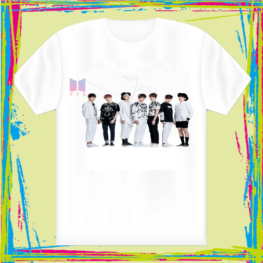 พร้อมส่ง-bts-graphic-design-t-shirt-for-kids