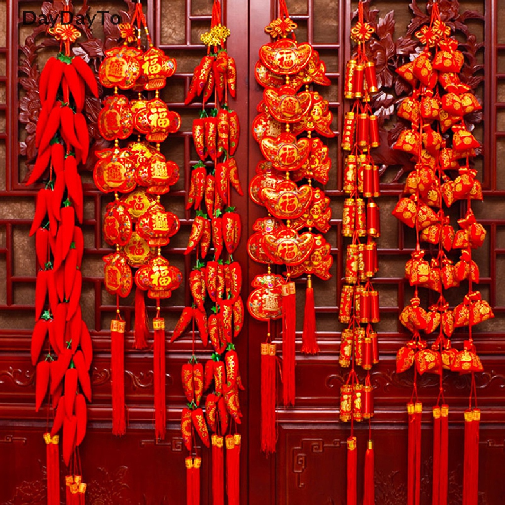 daydayto-โมบายแขวนประตู-สีแดง-สไตล์จีน-สําหรับตกแต่งบ้าน-เทศกาลปีใหม่จีน