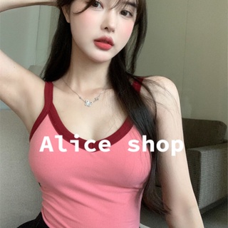 Alice  เสื้อกล้าม เสื้อครอปแฟชั่น เกาหลี  Trendy รุ่นใหม่ ทันสมัย ทันสมัย A20K04G 36Z230909