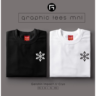 GraphicTeesMNL Genshin Impact Cryo Elements Symbol Customized Shirt Unisex Tshirt for Women and Men_05